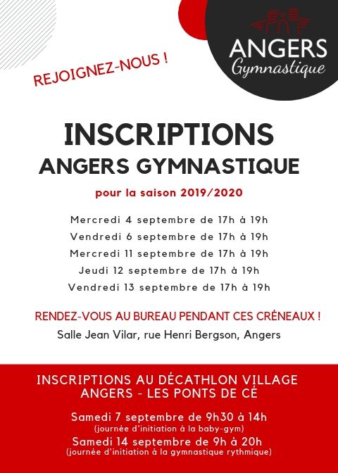 Inscriptions Angers Gym 2019_2020
