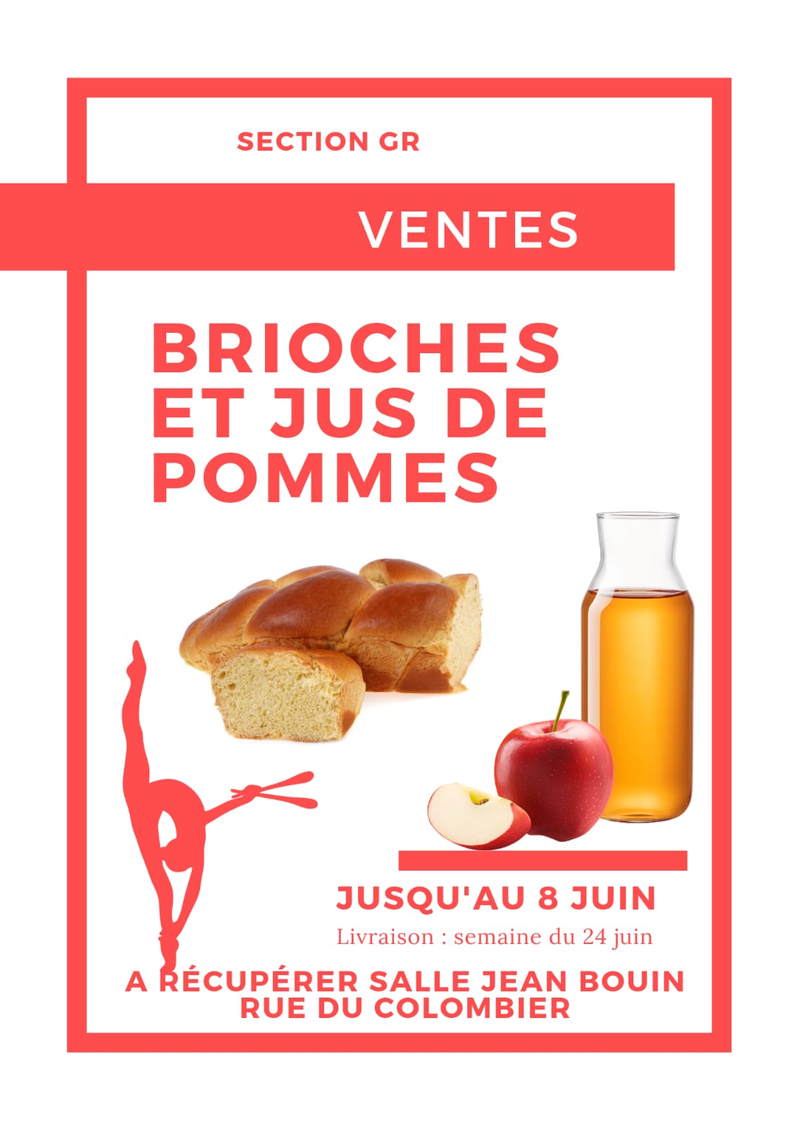 VENTE DE BRIOCHES et                       JUS DE&nbsp;POMMES